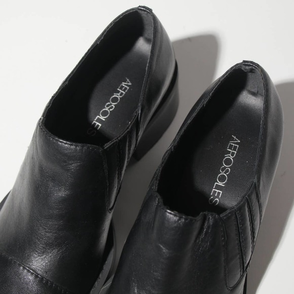 POINTED LEATHER SLIP-ON LOAFERS - Picture 9 of 10